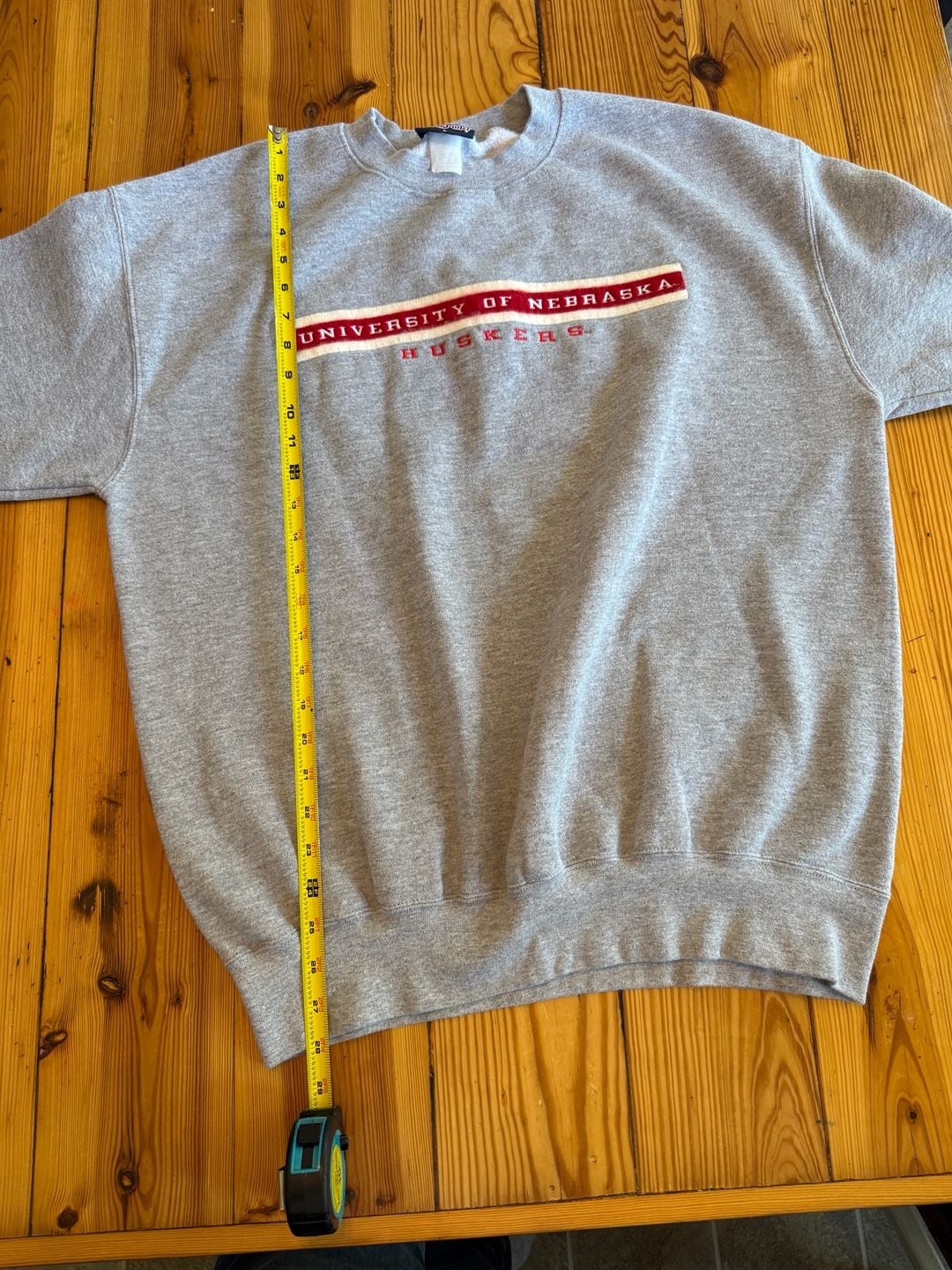 JanSport 1990s University of Nebraska Huskers Sweatshirt Size L Grey 7