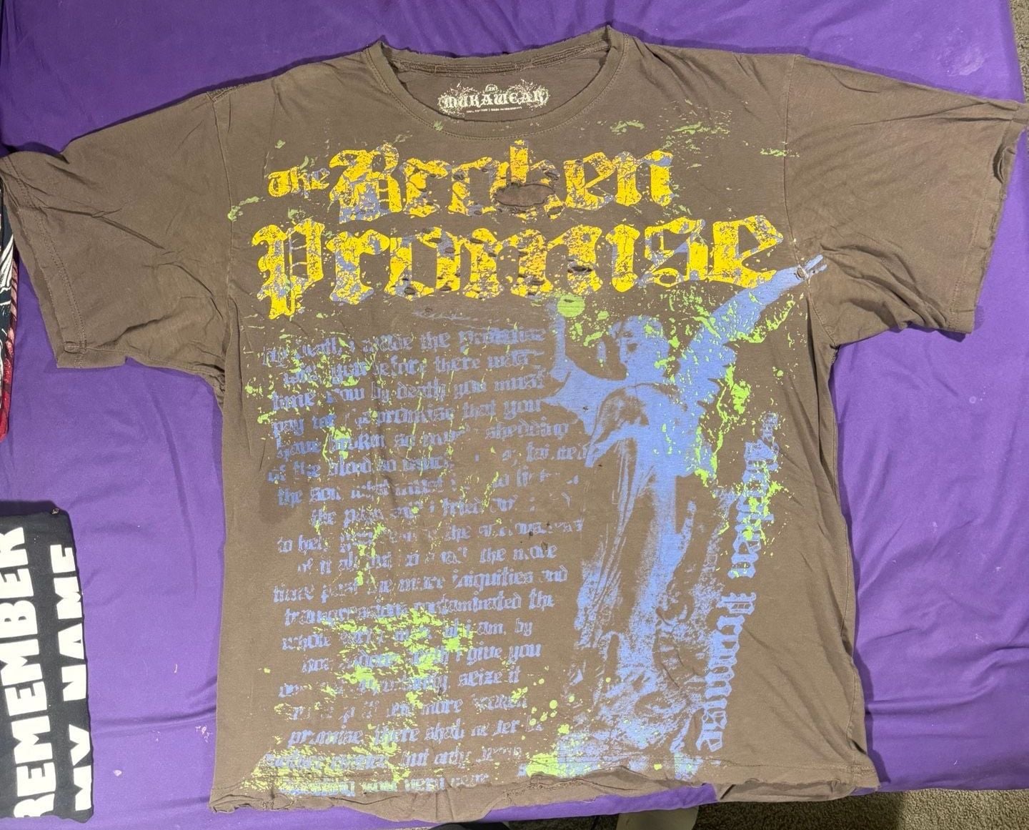 Raw Blue The Broken Promise Graphic T-Shirt Size 2X Brown 2