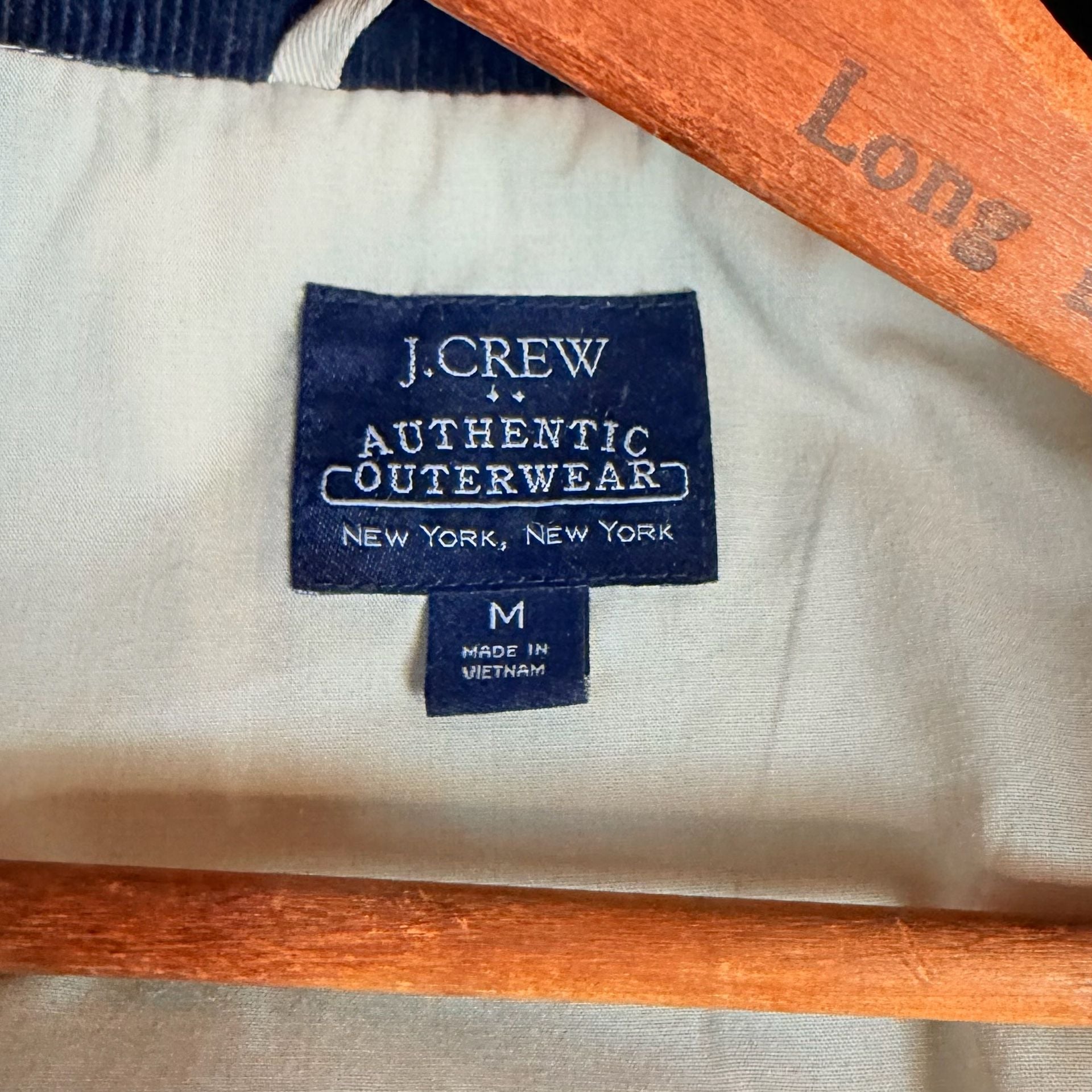 J.Crew Authentic Outerwear Barn Jacket Size M Navy Corduroy Collar 8