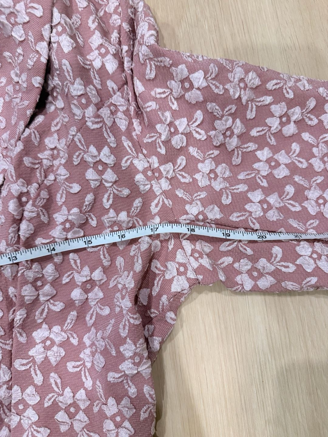 SHEIN Floral Blazer Dress Size L 40/42 8/10 Pink Double Breasted 7