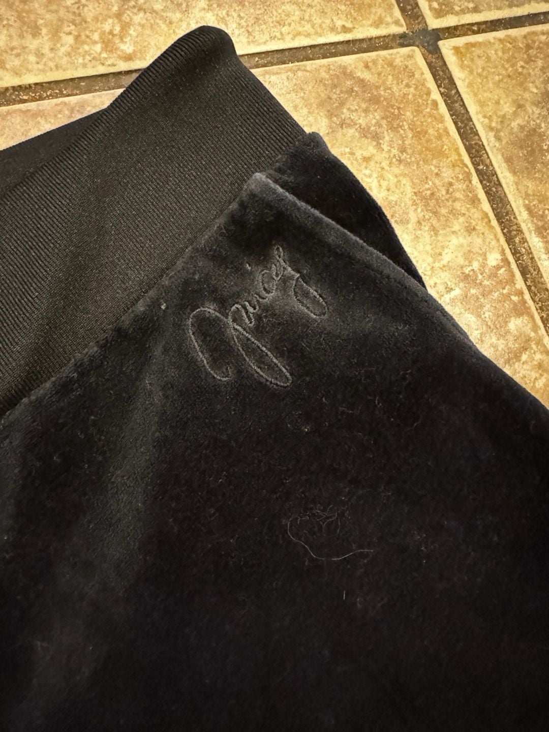 Juicy Couture Velour Jogger Sweatpants Size M Black 6
