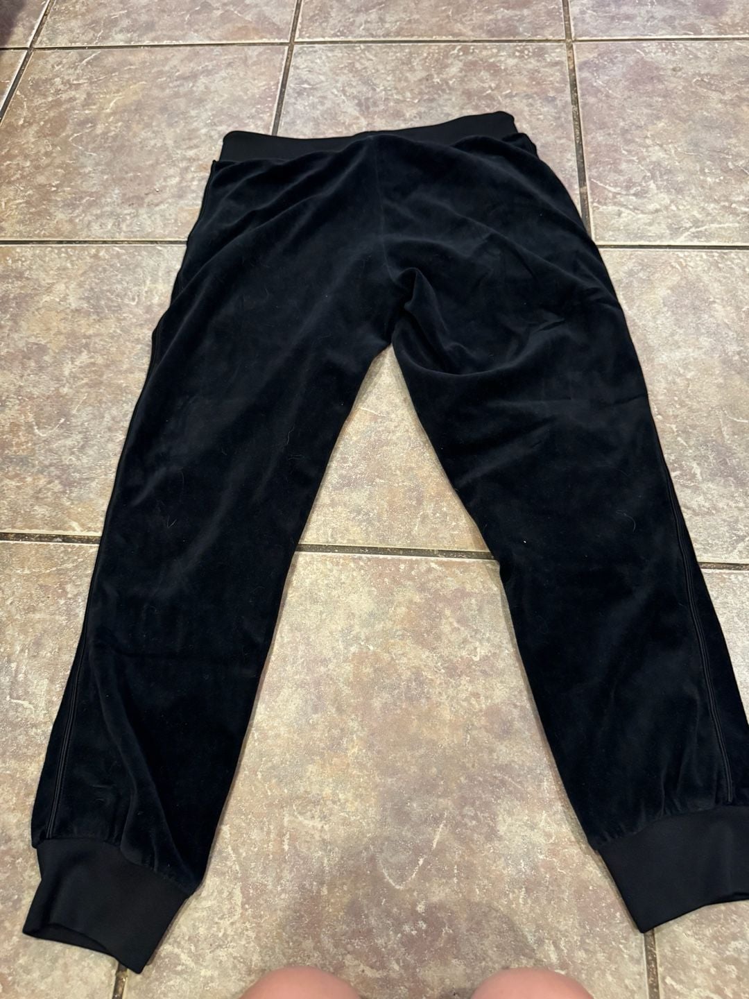 Juicy Couture Velour Jogger Sweatpants Size M Black 8