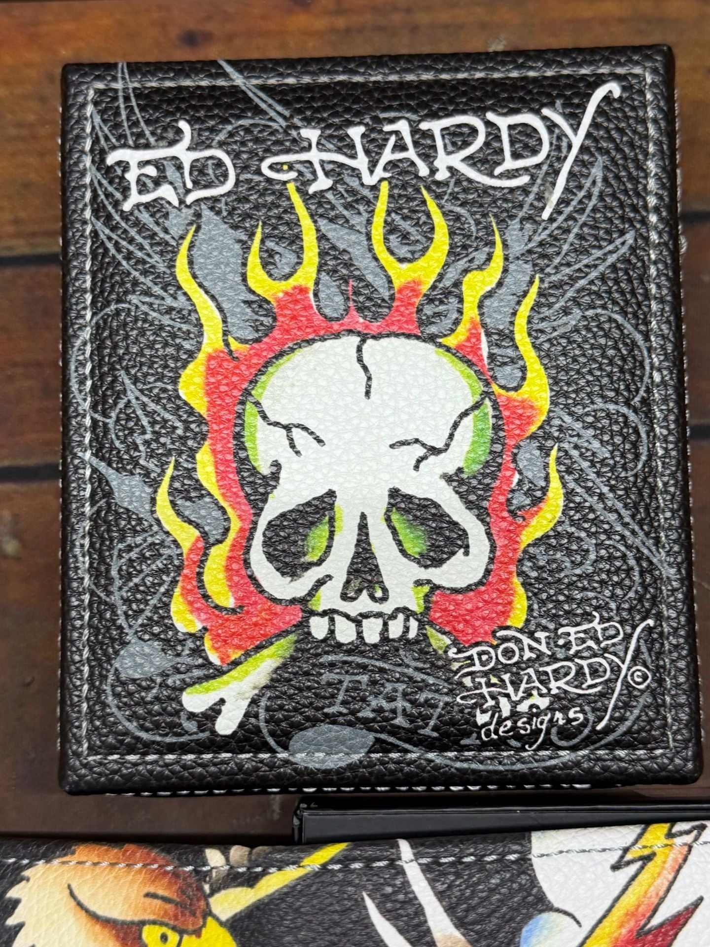 Ed Hardy Wallet And Box Set Skull Eagle Graphic 8