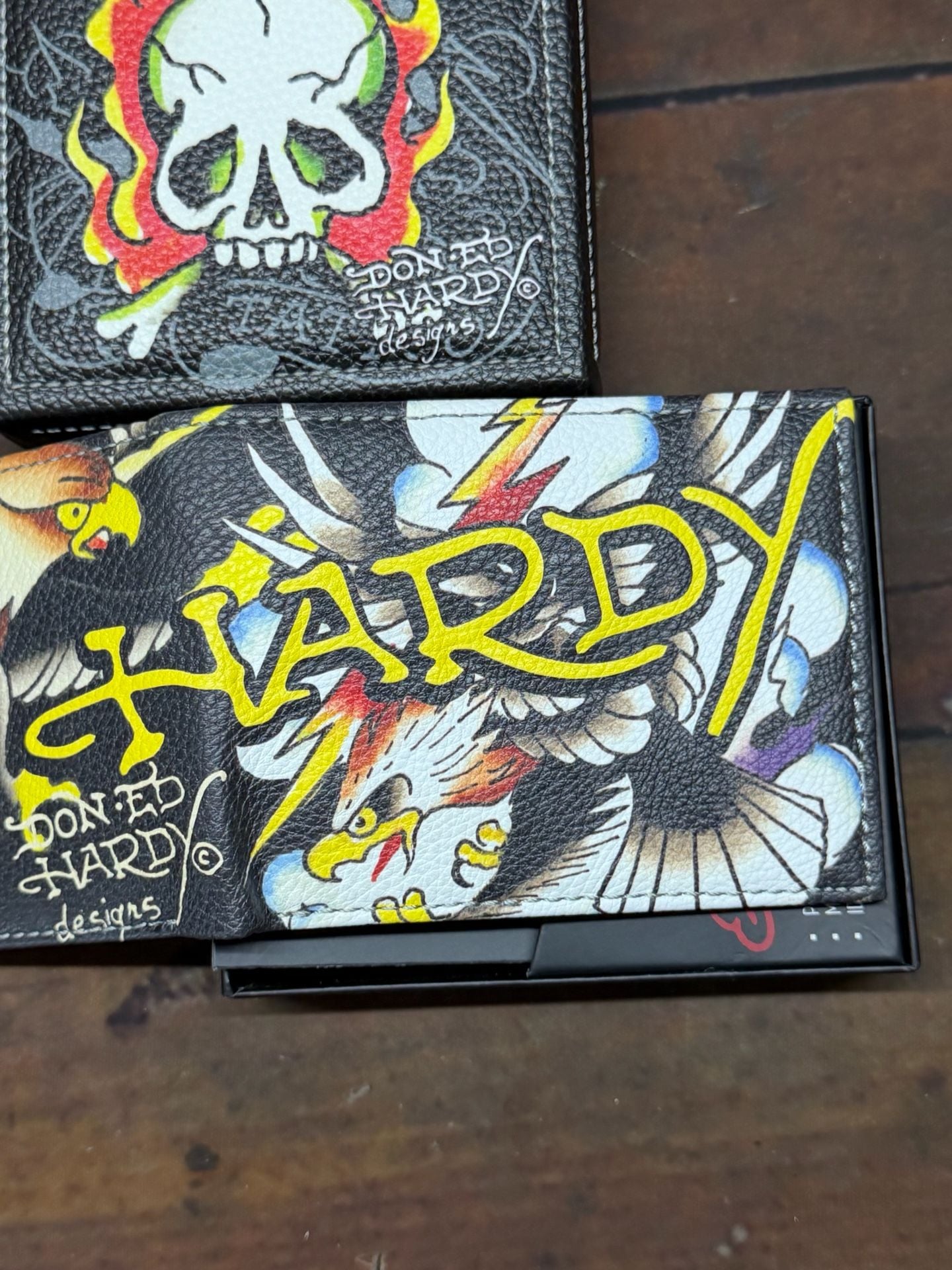 Ed Hardy Wallet And Box Set Skull Eagle Graphic 10