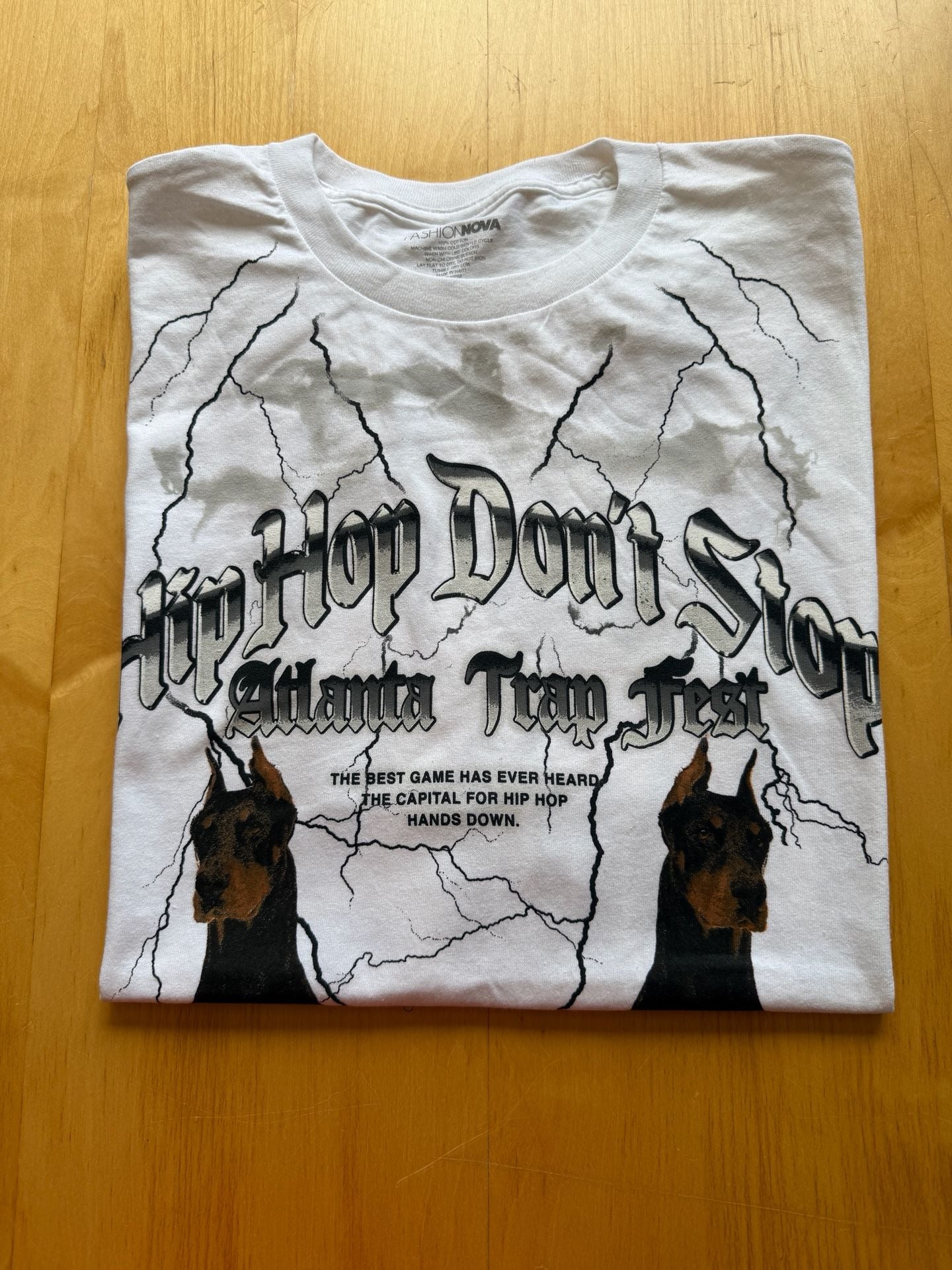 Fashion Nova Hip Hop Don't Stop Atlanta Trap Fest Graphic T-Shirt White 2