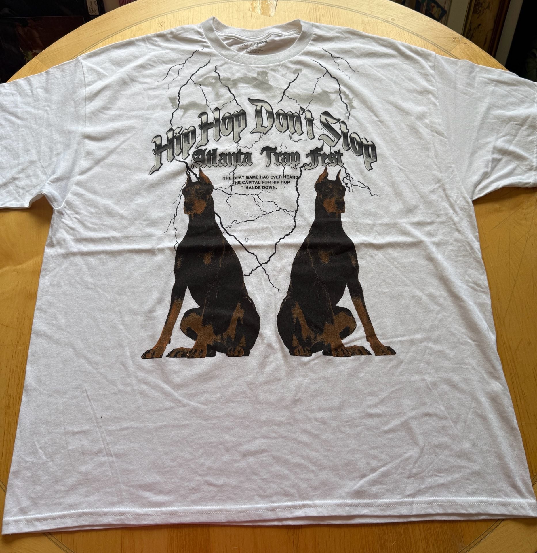 Fashion Nova Hip Hop Don't Stop Atlanta Trap Fest Graphic T-Shirt White 3