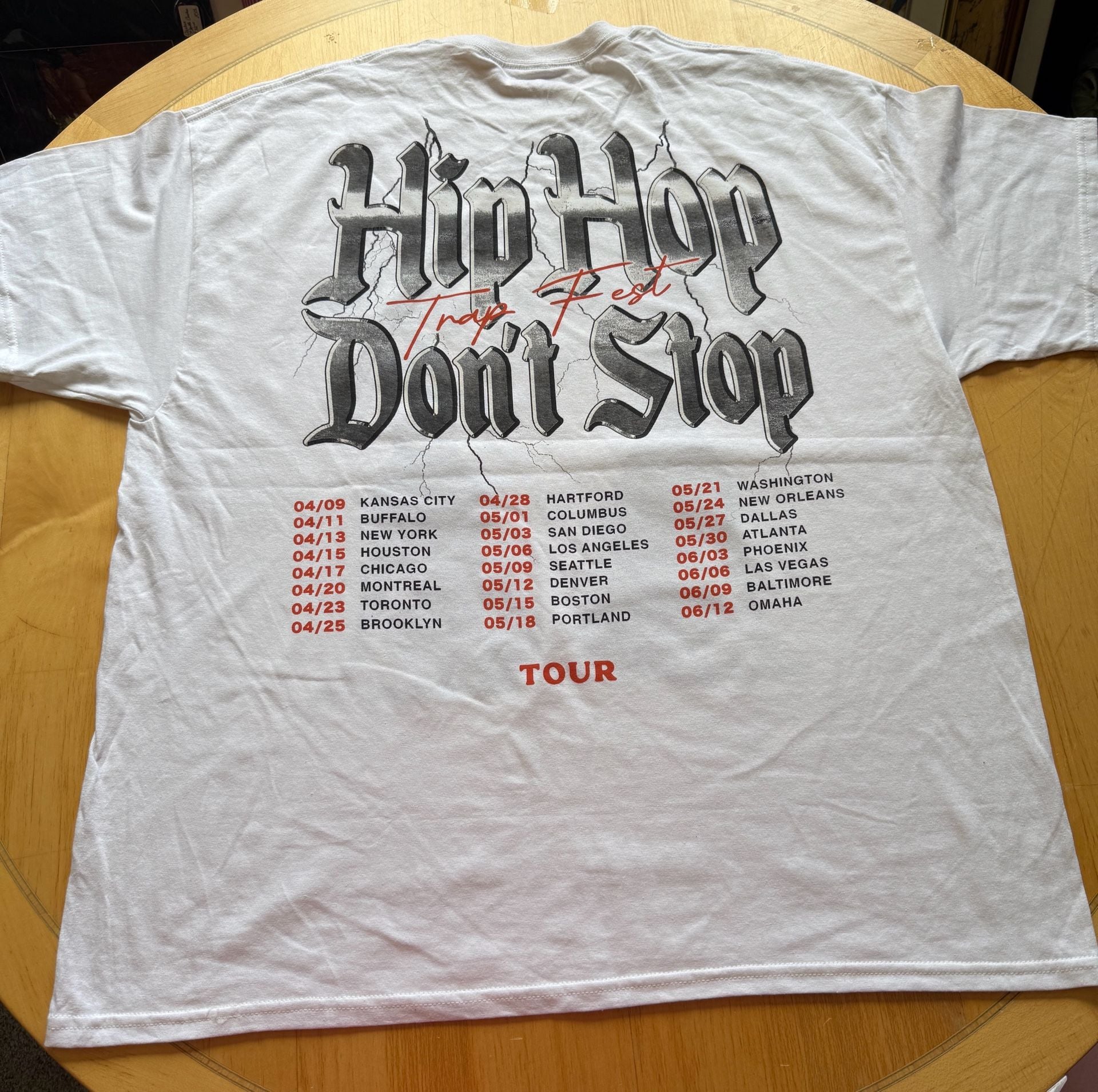 Fashion Nova Hip Hop Don't Stop Atlanta Trap Fest Graphic T-Shirt White 4