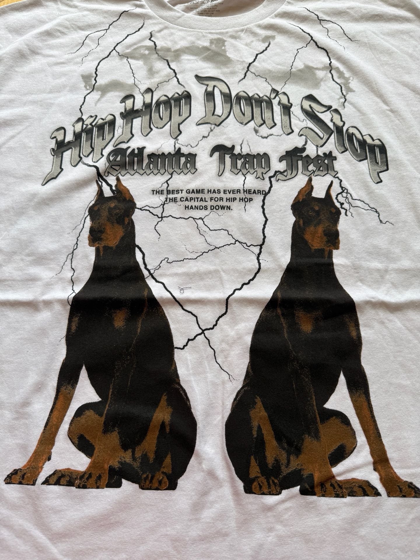 Fashion Nova Hip Hop Don't Stop Atlanta Trap Fest Graphic T-Shirt White 6