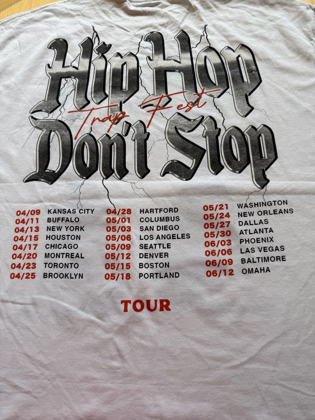 Fashion Nova Hip Hop Don't Stop Atlanta Trap Fest Graphic T-Shirt White 8