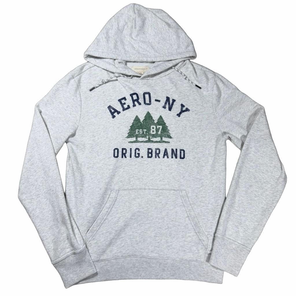 Aeropostale Hoodie Size S Gray Pullover Graphic Sweatshirt 2