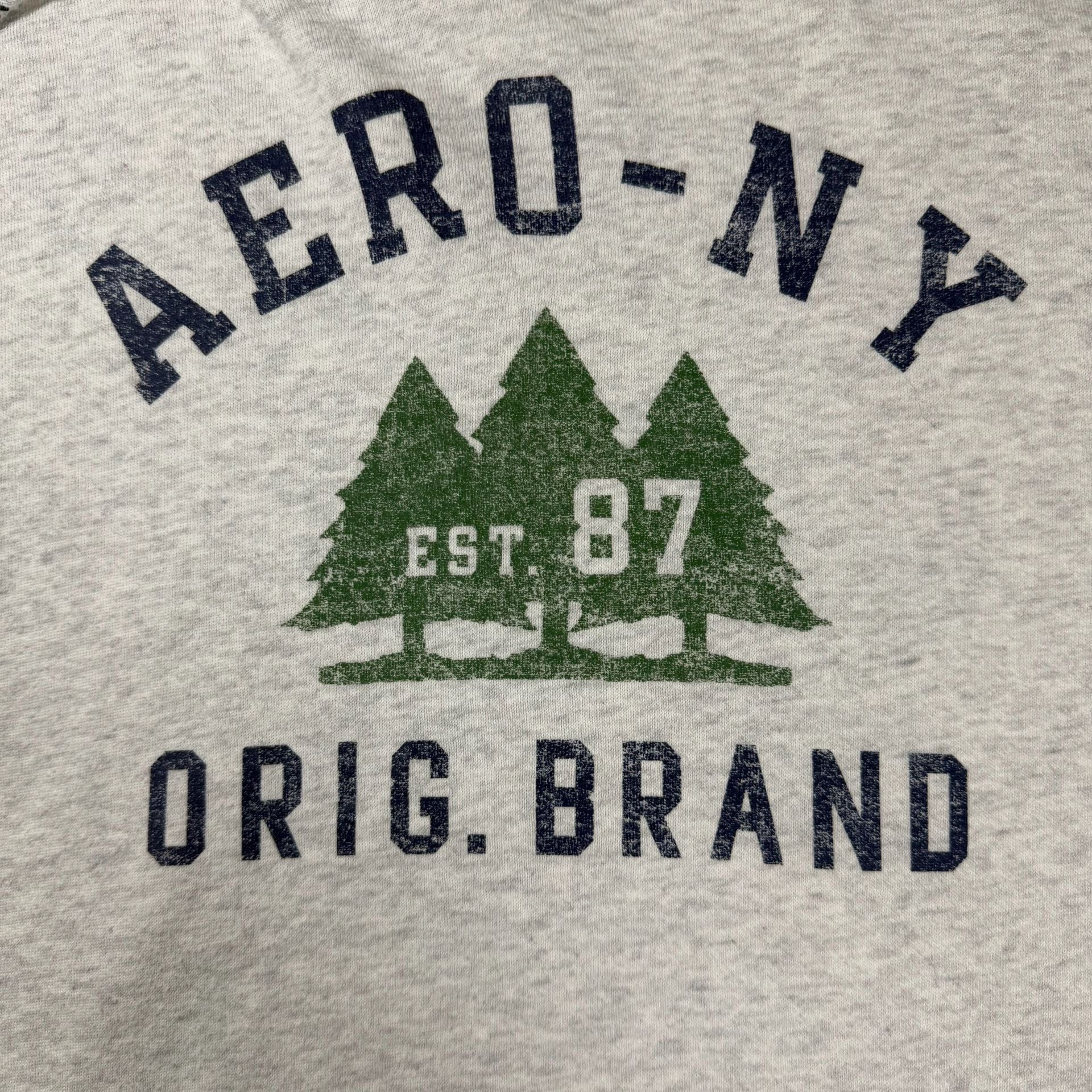 Aeropostale Hoodie Size S Gray Pullover Graphic Sweatshirt 4