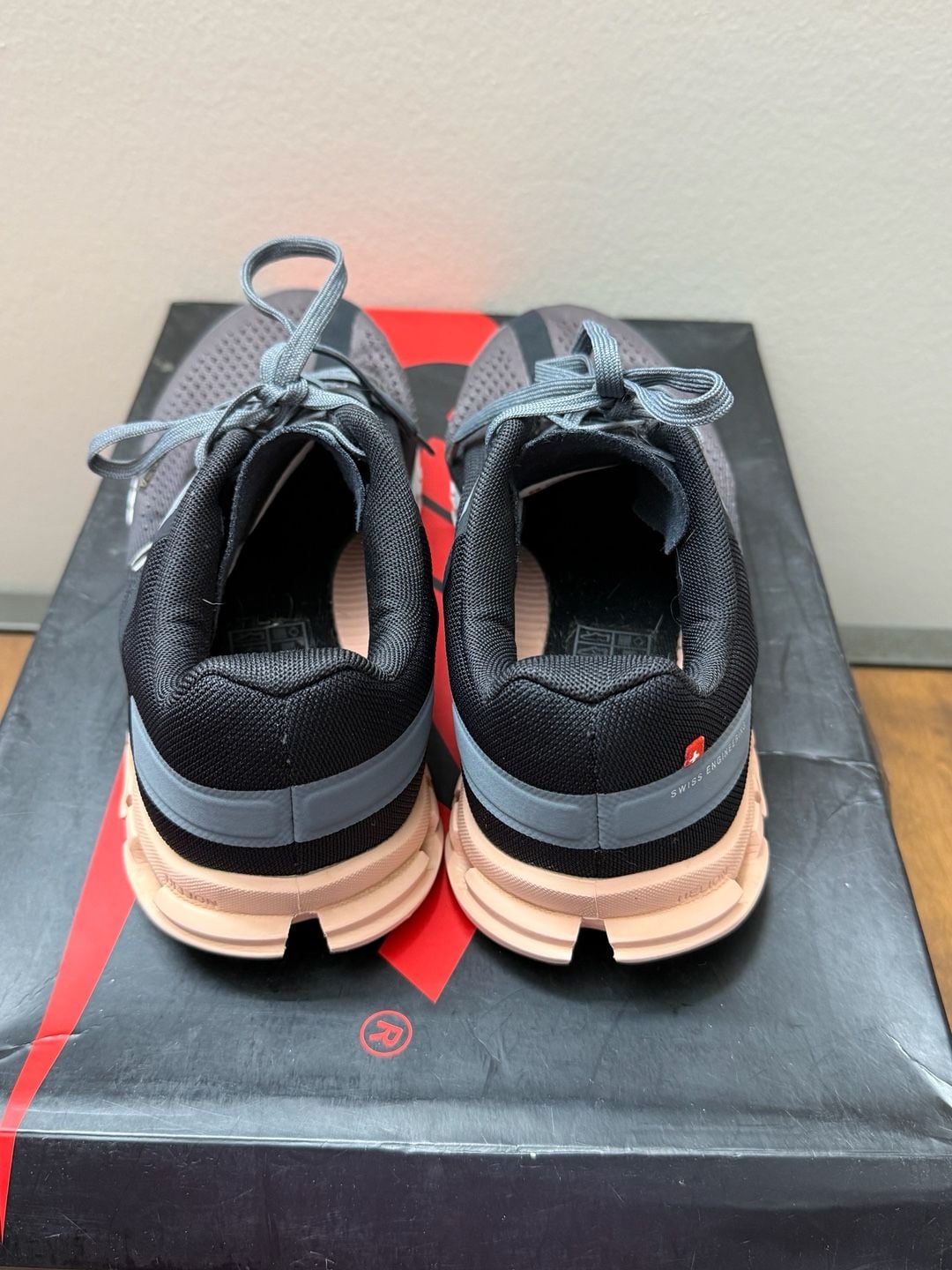 8W On Running Cloudflow Size W8 Black Gray Running Shoes 5