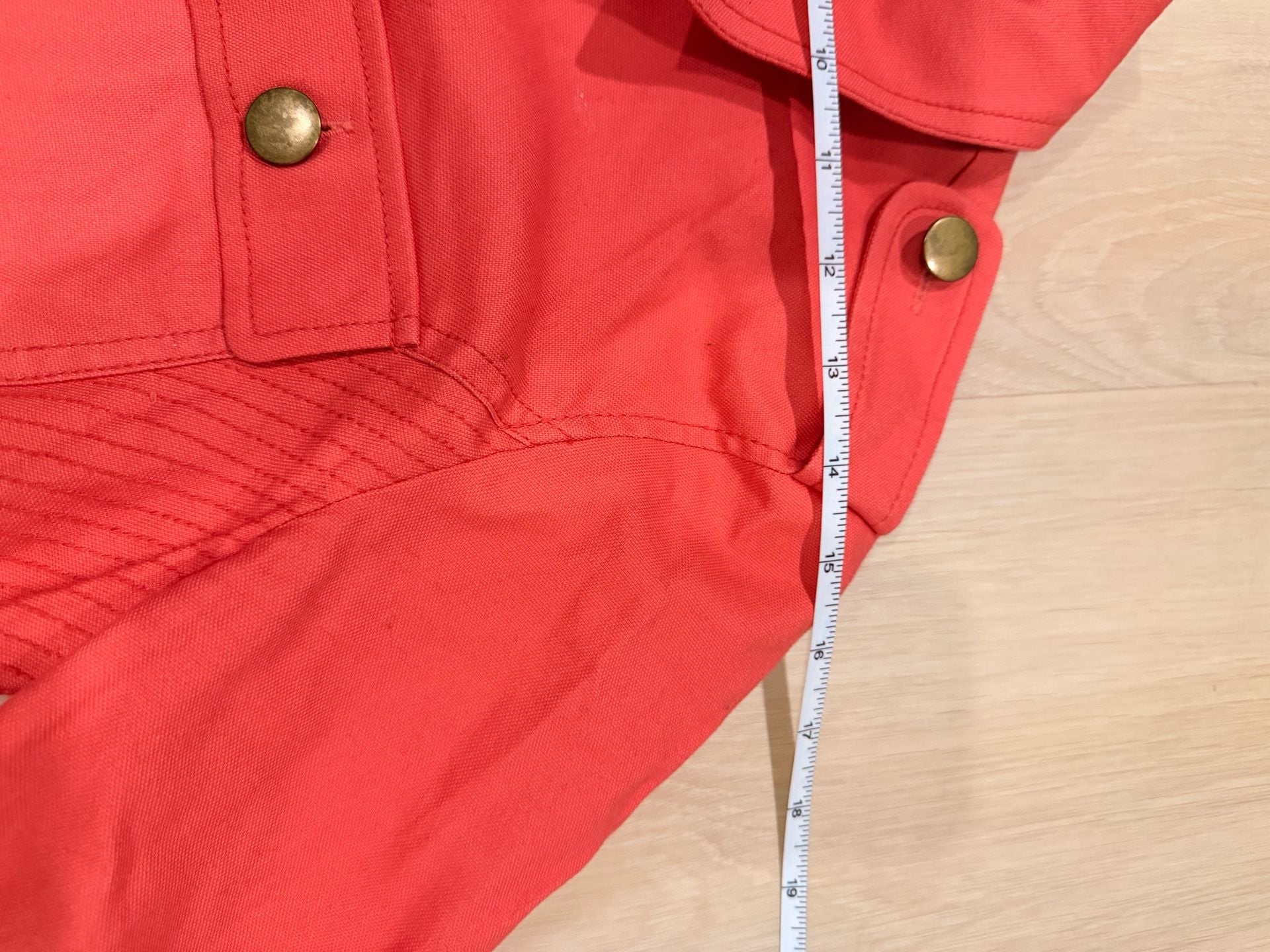 Work to Weekend Jacket Size 4 Coral Cotton Blend Peplum Utility 9