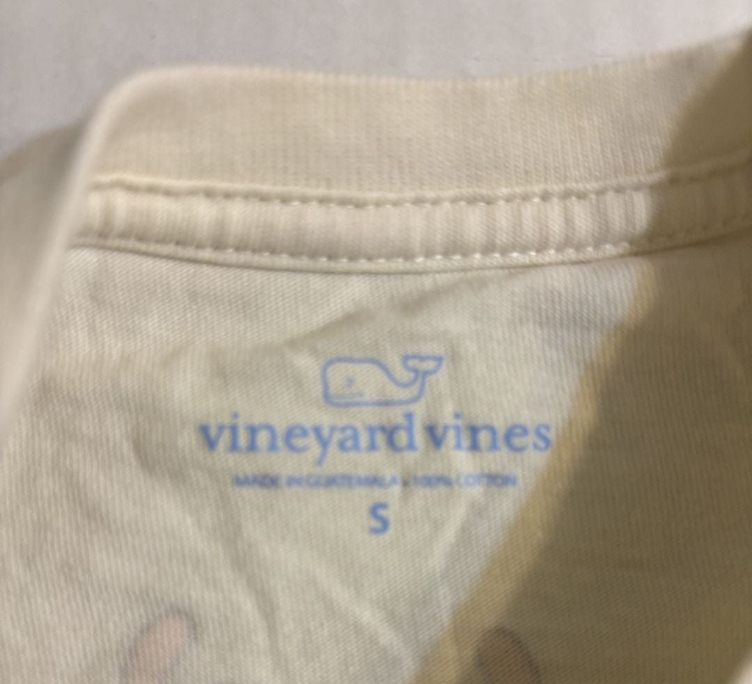 Vineyard Vines Christmas Reindeer Dogs Long Sleeve T-Shirt Size S White 4