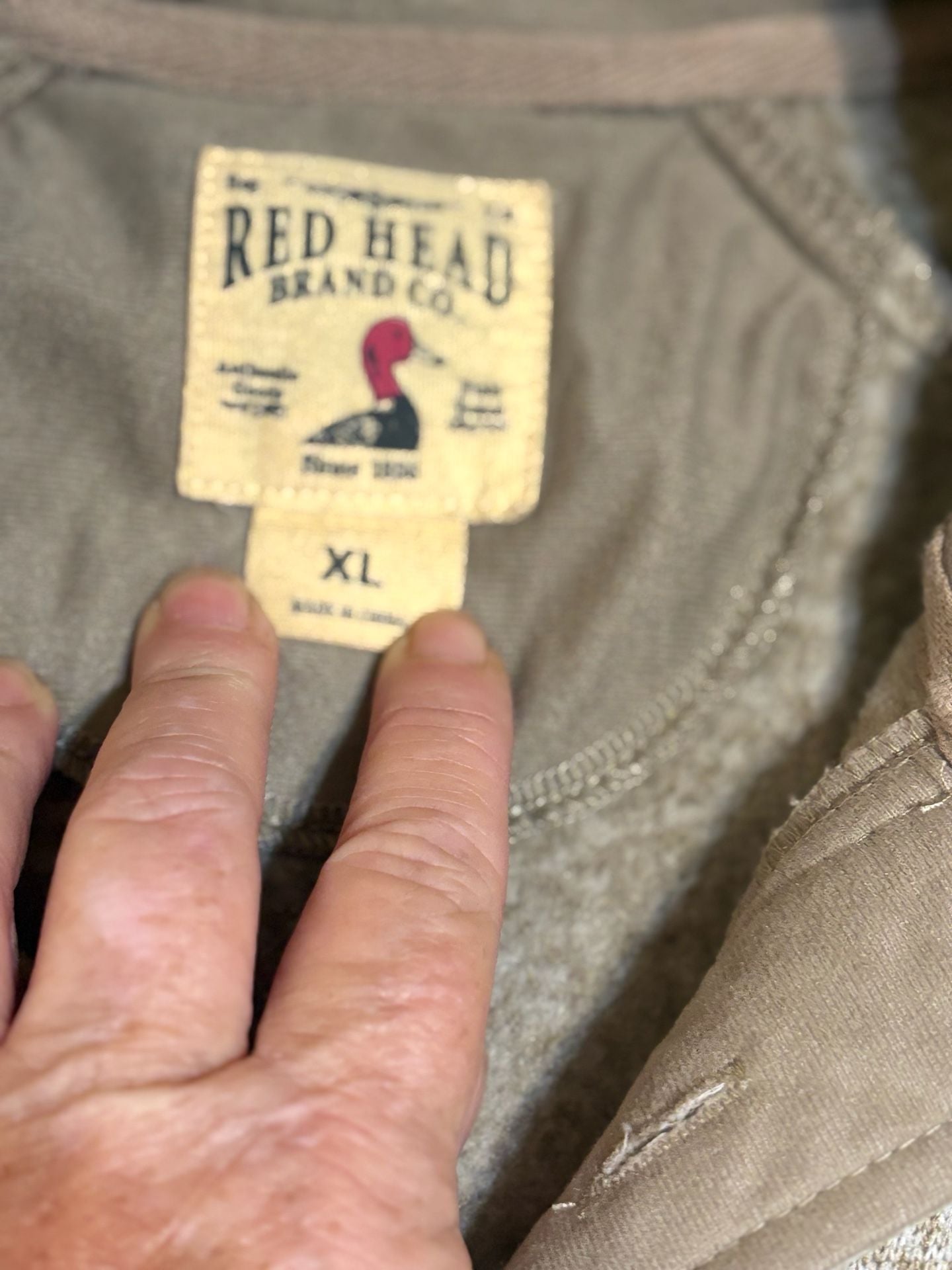 RedHead Brand Co. Button Henley Sweater Size XL Brown Heather Long Sleeve 3