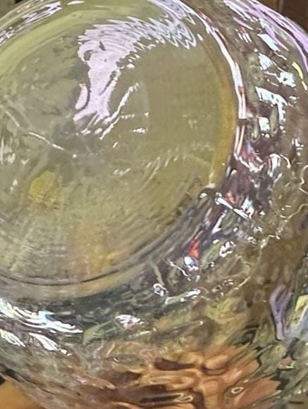 Set of 4 Iridescent Hammered Glass Tumblers 5.5 Inch 8