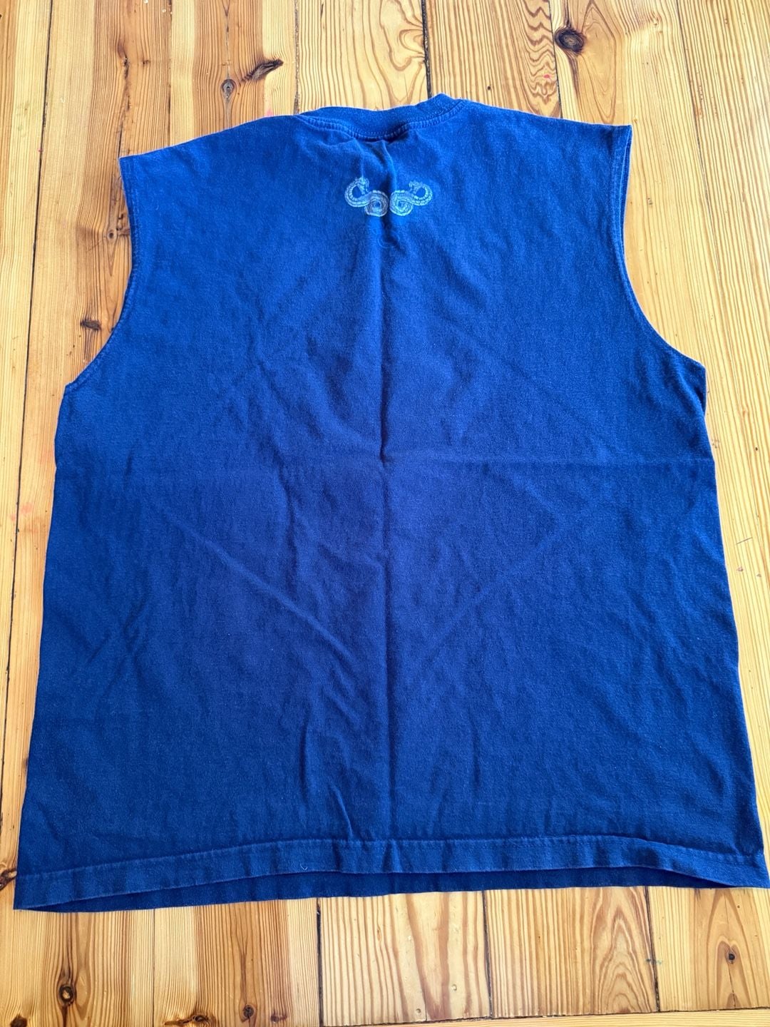 Sirco Graphic Sleeveless T-Shirt Size XL Blue 8-Ball Snakes Wings Vintage 5