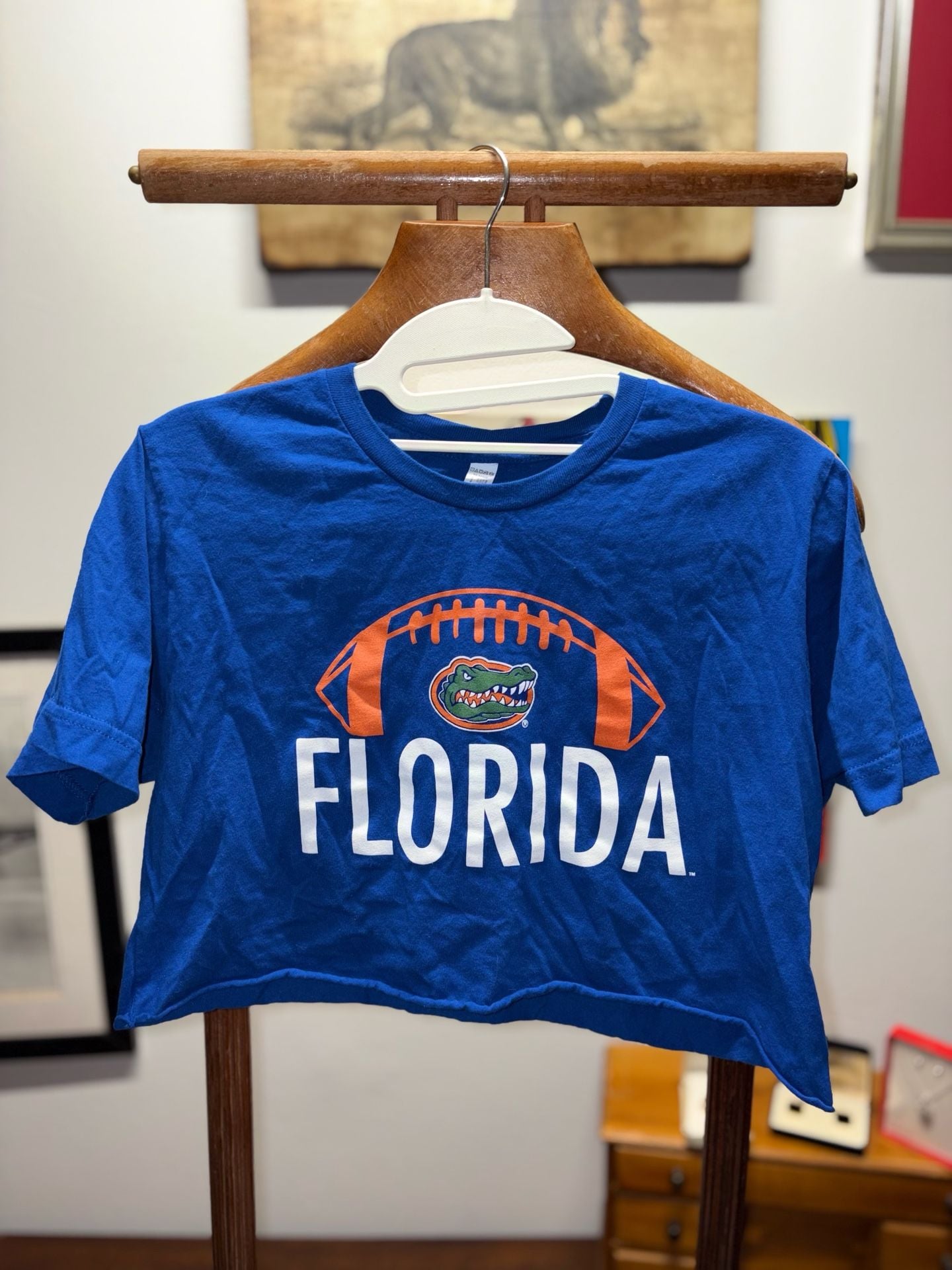 Florida Gators T-Shirt Youth XL Blue Graphic Custom Crop Tee 2