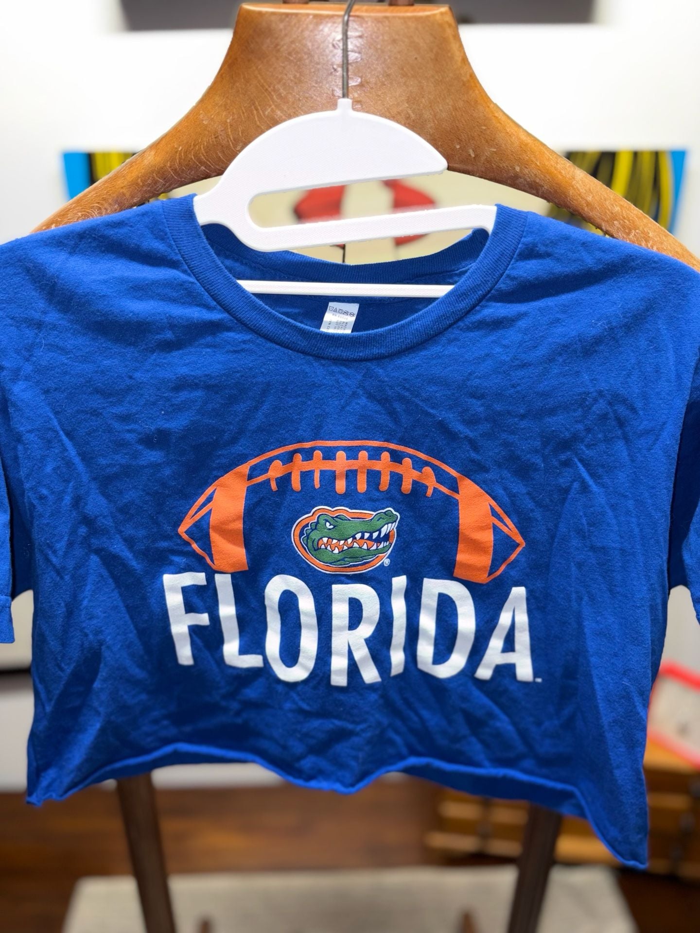 Florida Gators T-Shirt Youth XL Blue Graphic Custom Crop Tee 4