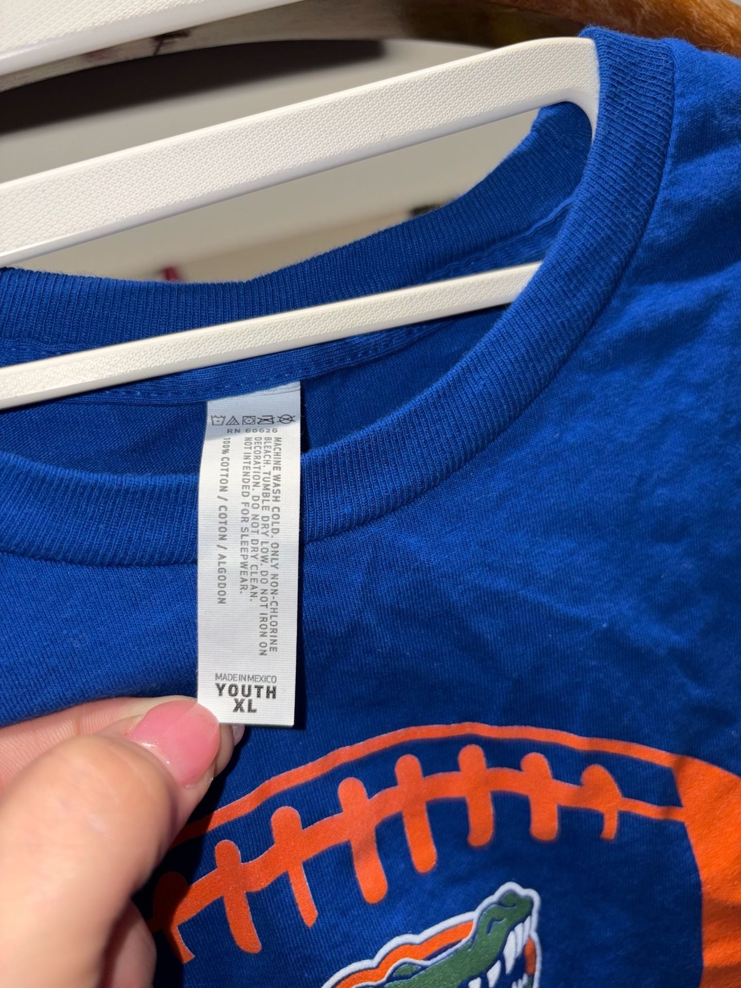 Florida Gators T-Shirt Youth XL Blue Graphic Custom Crop Tee 5