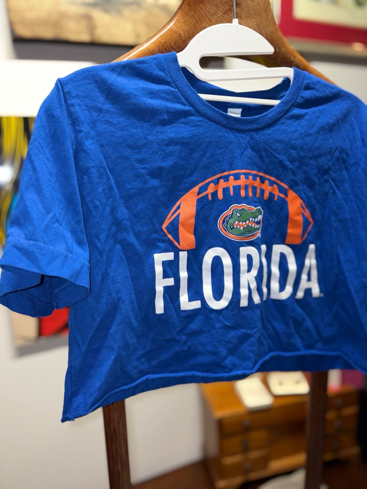 Florida Gators T-Shirt Youth XL Blue Graphic Custom Crop Tee 6