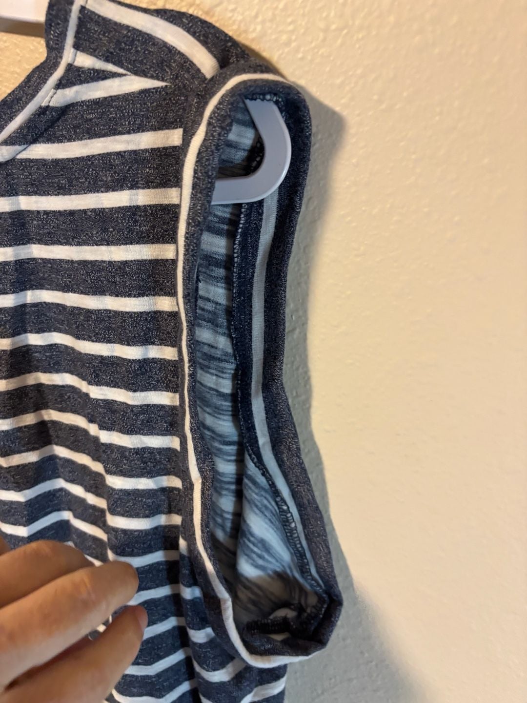 maurices Striped Tank Top Size XL Blue White Sleeveless Cotton Blend 3