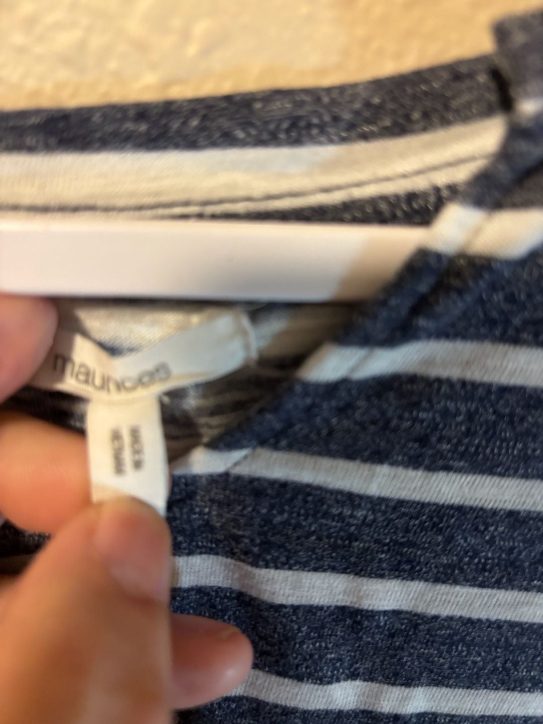 maurices Striped Tank Top Size XL Blue White Sleeveless Cotton Blend 4