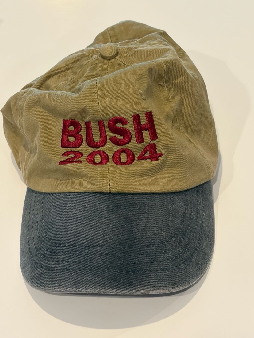 Anvil Bush 2004 Campaign Hat Cap Tan Blue Cotton 2