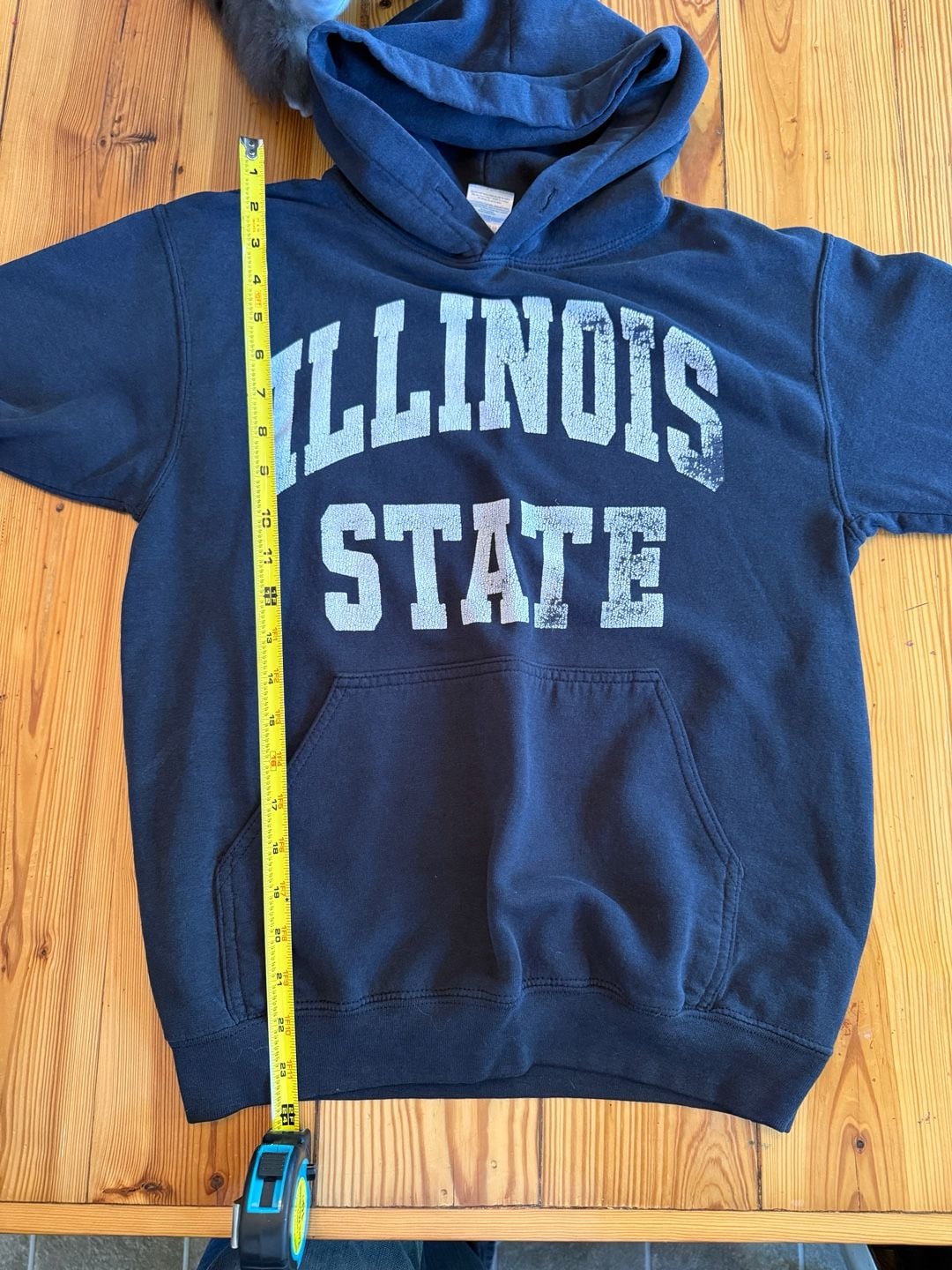 Gildan Illinois State Heavy Blend Hoodie Navy Blue 7