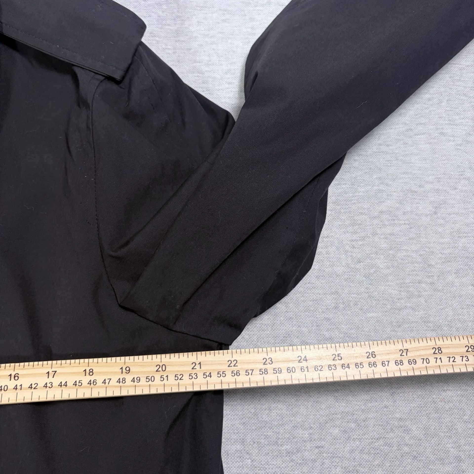 US Military Raincoat Man's Black Size 40R Removable Liner Overcoat 6