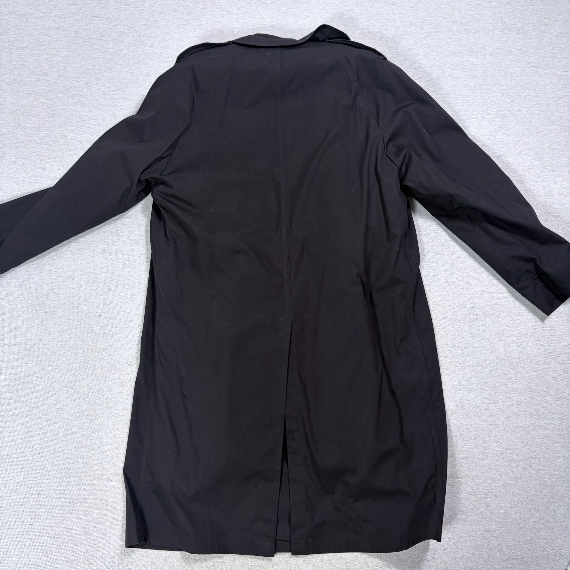 US Military Raincoat Man's Black Size 40R Removable Liner Overcoat 7