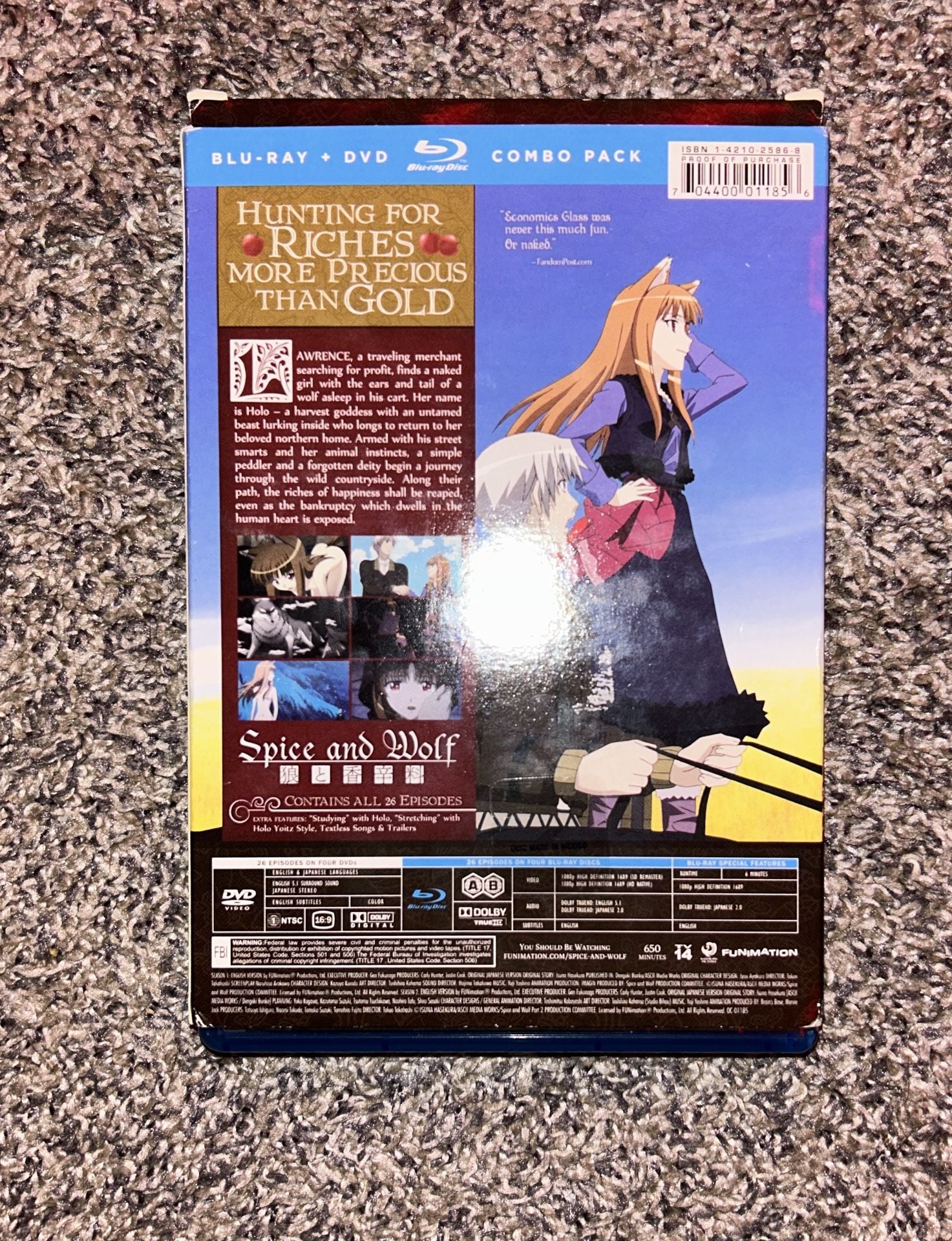 Spice and Wolf The Complete Series Blu-ray + DVD Combo Pack Anime 2