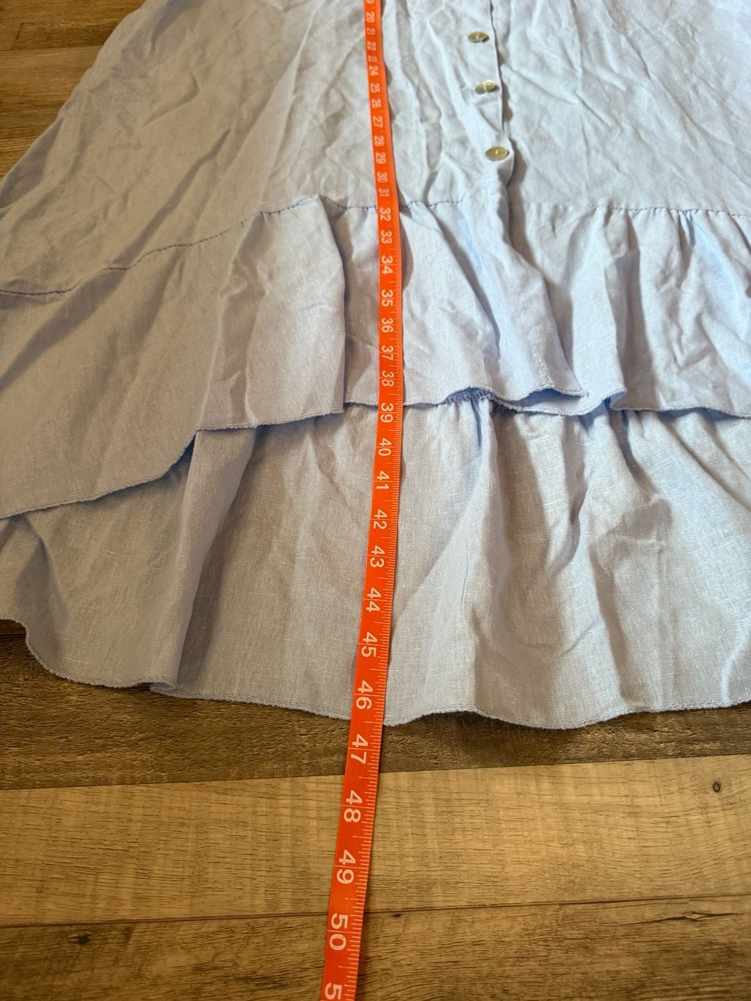 Cristina Vergani Linen Dress Blue Size XL 5