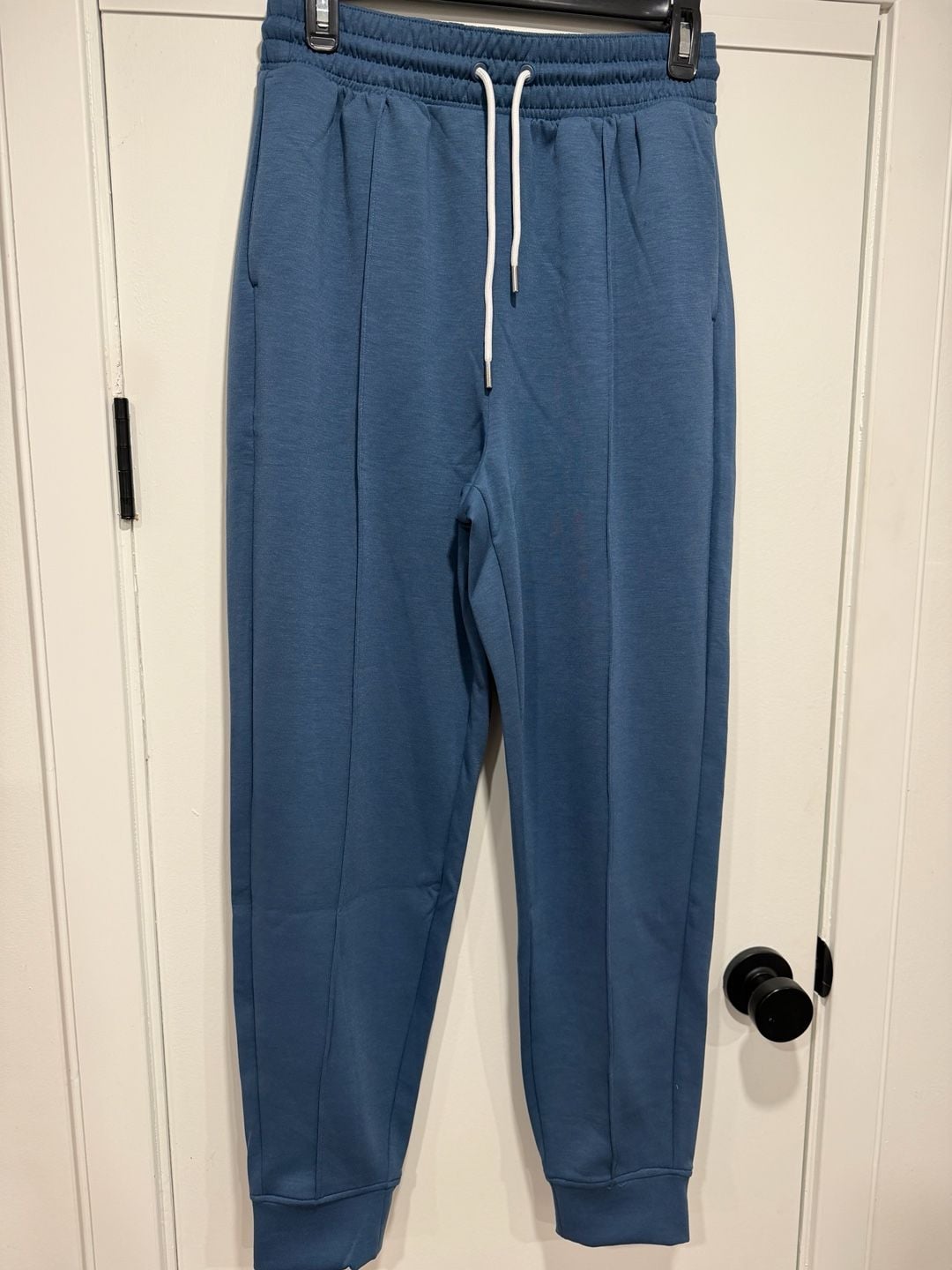 Zenana Joggers Size M Blue Drawstring Casual Sweatpants 2