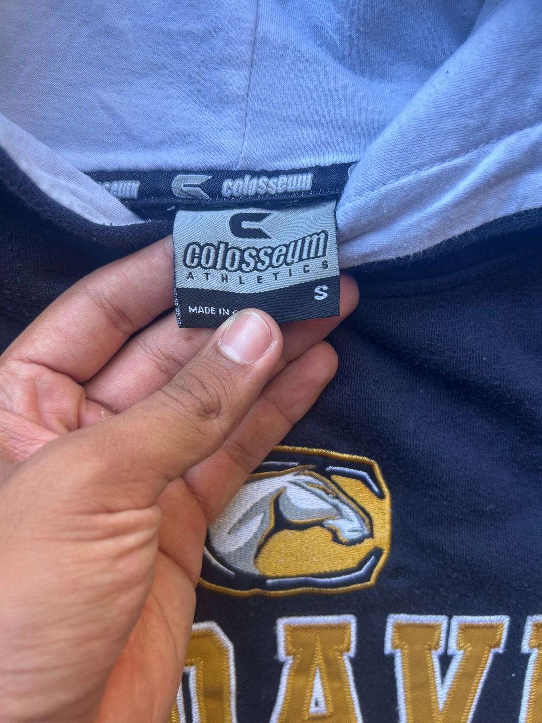 Colosseum Athletics UC Davis Aggies Hoodie Size S Navy Blue Sweatshirt 4