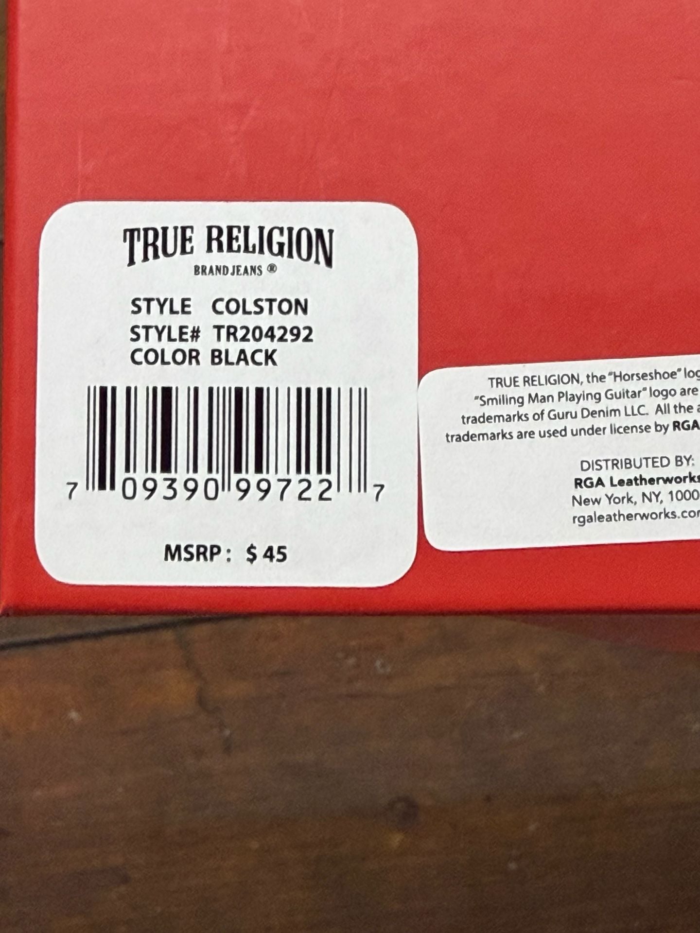 True Religion Colston Black Leather Bifold Wallet TR204292 3