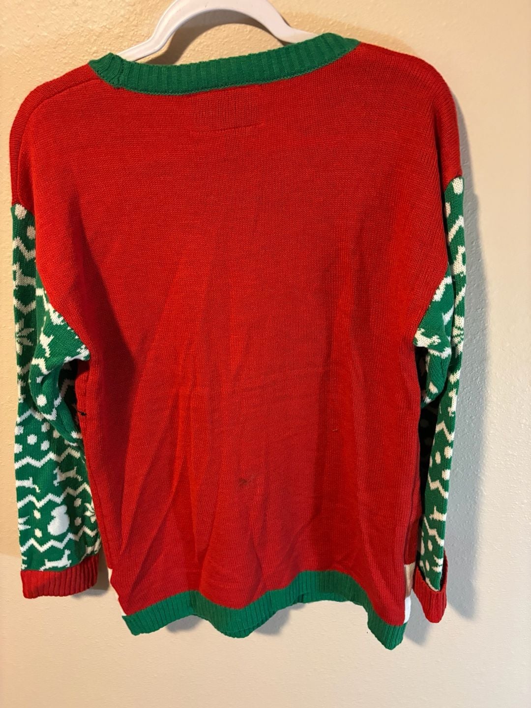 Rockin Around Christmas Tree Ugly Christmas Sweater L Red Green 3