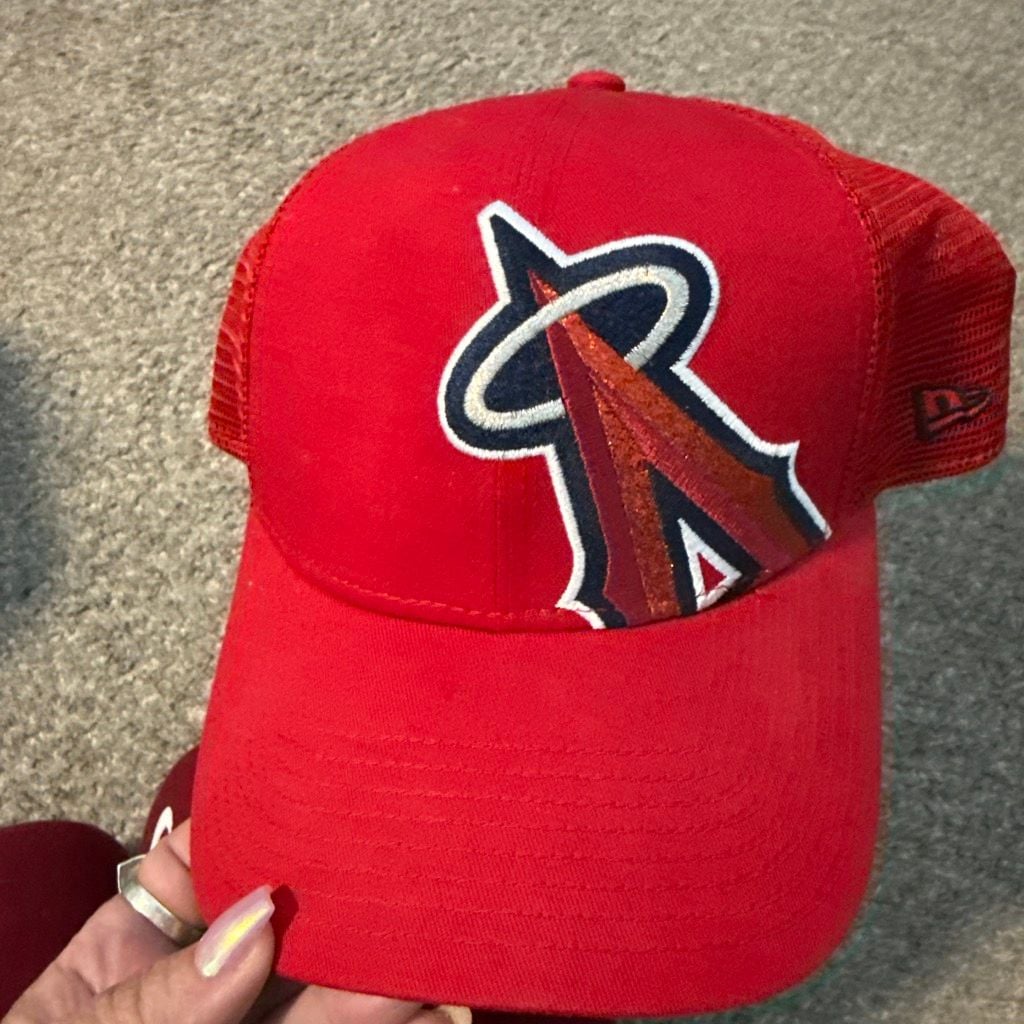 New Era Los Angeles Angels 9FORTY Trucker Hat Red 2