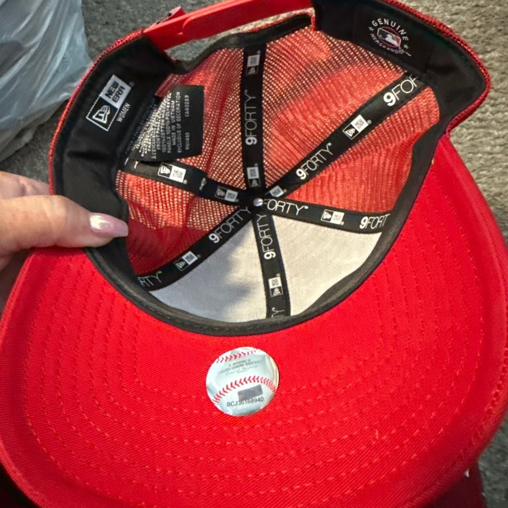 New Era Los Angeles Angels 9FORTY Trucker Hat Red 4