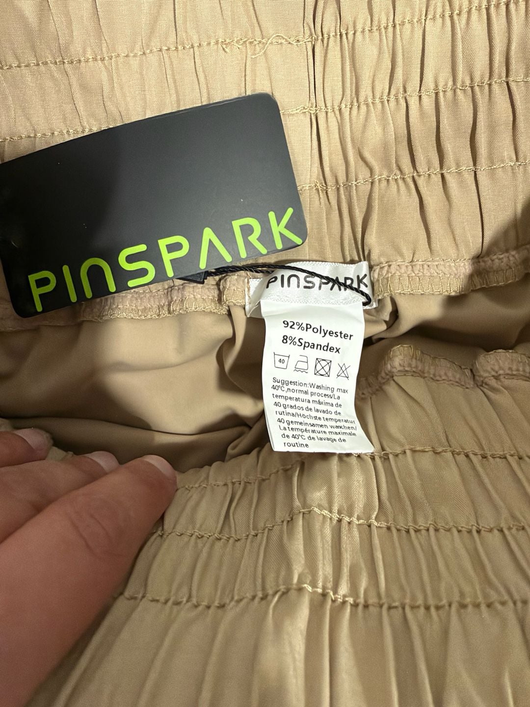 PINSPARK Athletic Skorts Size S Khaki High Waisted 4