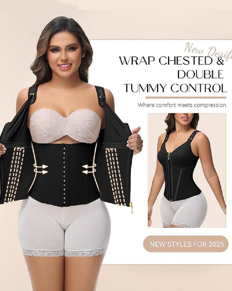 Shapshe Waist Trainer Vest Zip Front Tummy Control 5