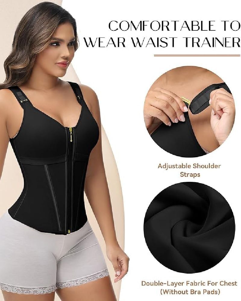Shapshe Waist Trainer Vest Zip Front Tummy Control 6
