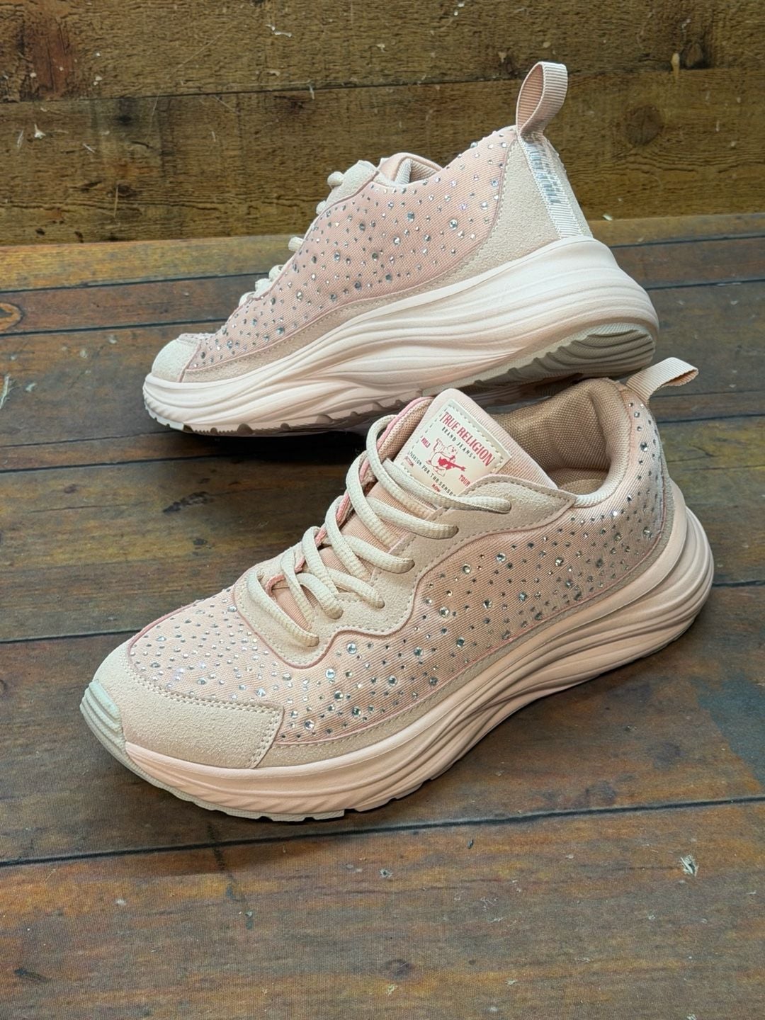 True Religion TR-Katie-S Sneakers Size 9 Pink Rhinestone 2
