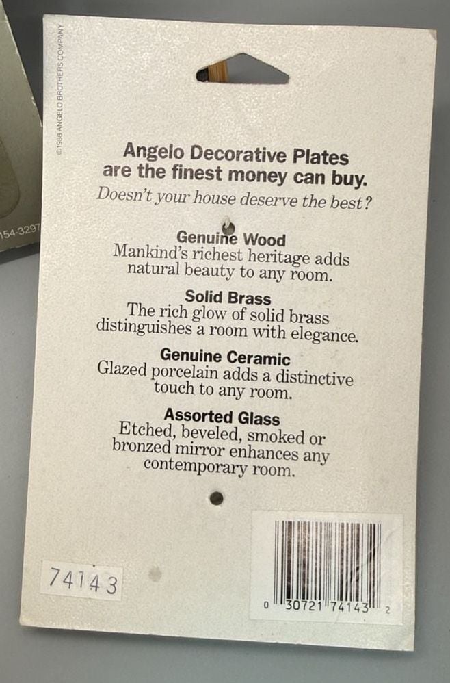 Angelo Ceramic Blue Floral Switch Plate Covers Lot of 2 NIP 1988 Cottage NOS Vtg 9