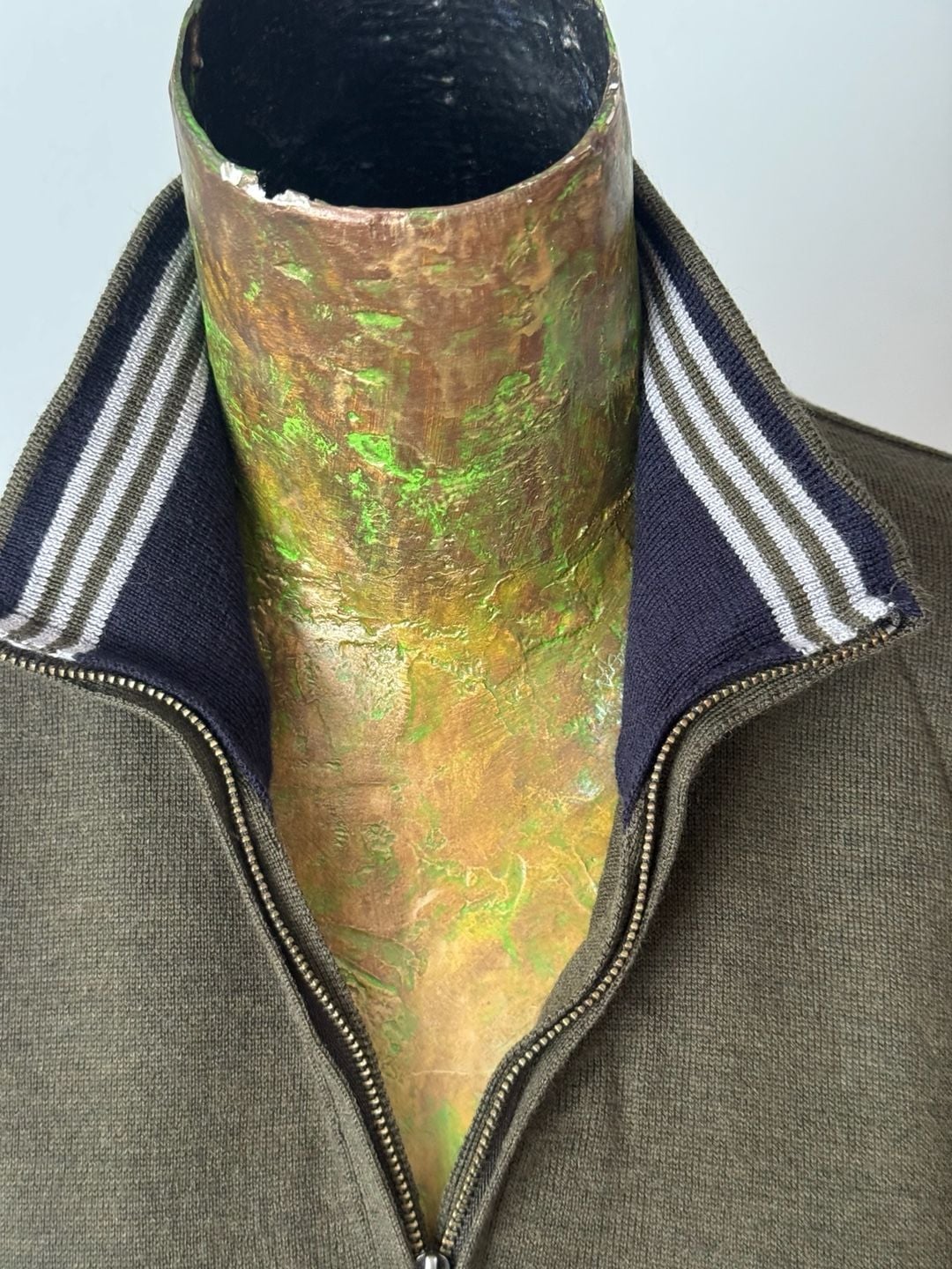 Brooks Brothers Italian Yarn 1/4 Zip Sweater Size L Olive Green 7