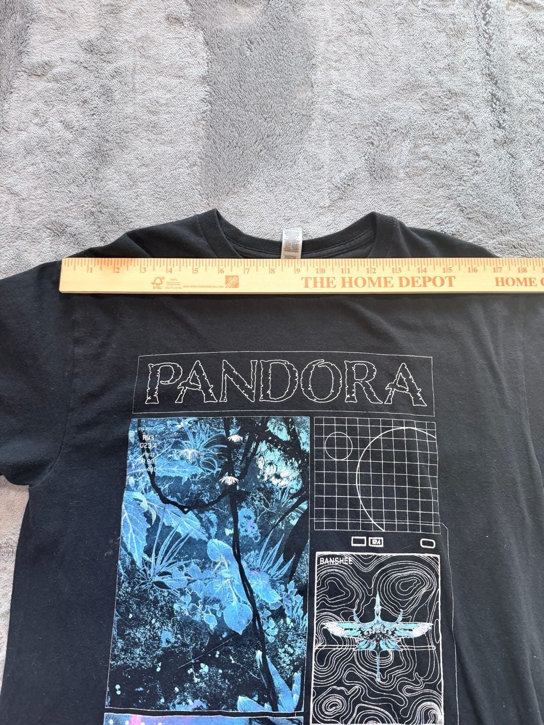 Avatar Pandora Movie Graphic T-Shirt Size M Black Cotton 3