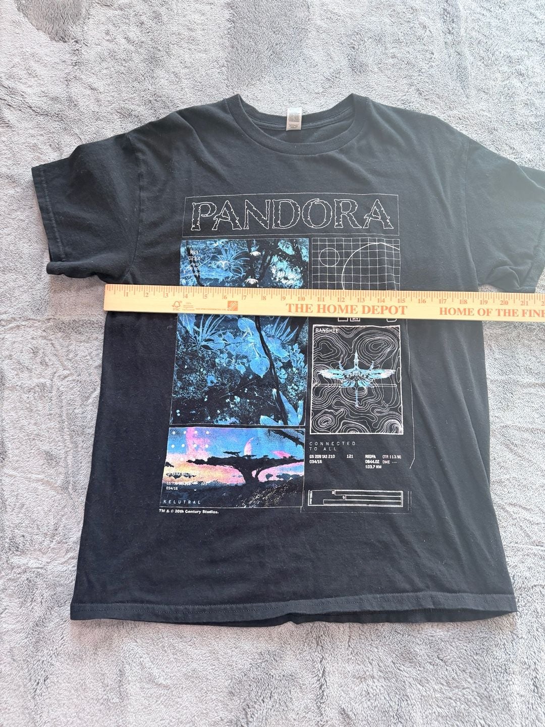 Avatar Pandora Movie Graphic T-Shirt Size M Black Cotton 5