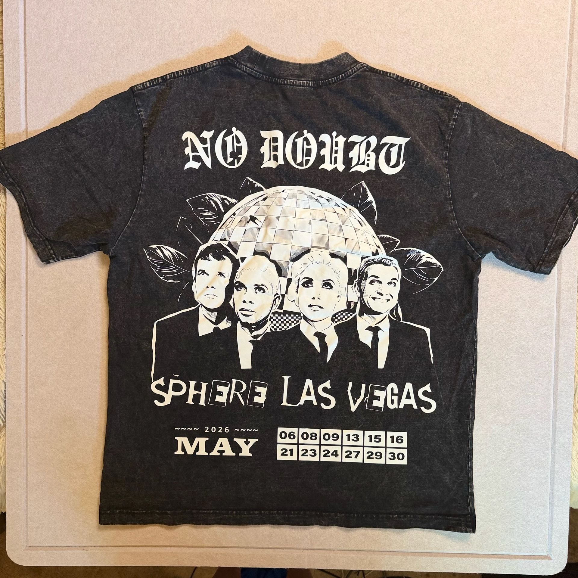 No Doubt Sphere Las Vegas 2026 Concert Tee Size L Acid Wash Tour Shirt 3