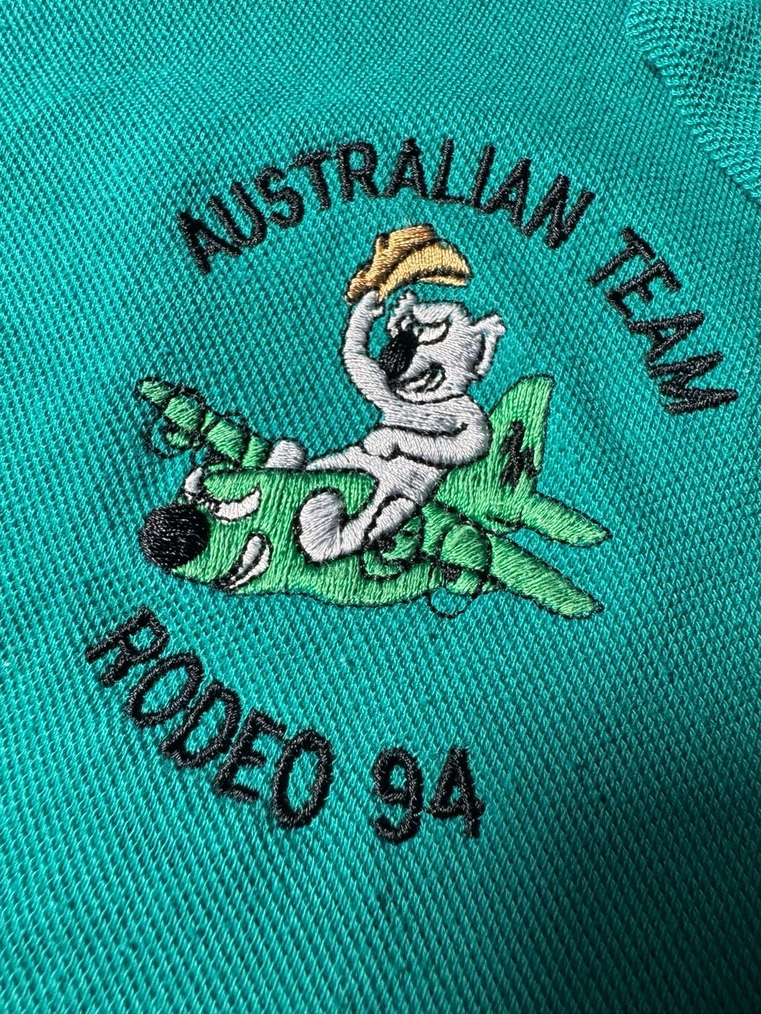 Original Penguin Polo Size 18 / 100 CM Green Australian Team Rodeo 94 4