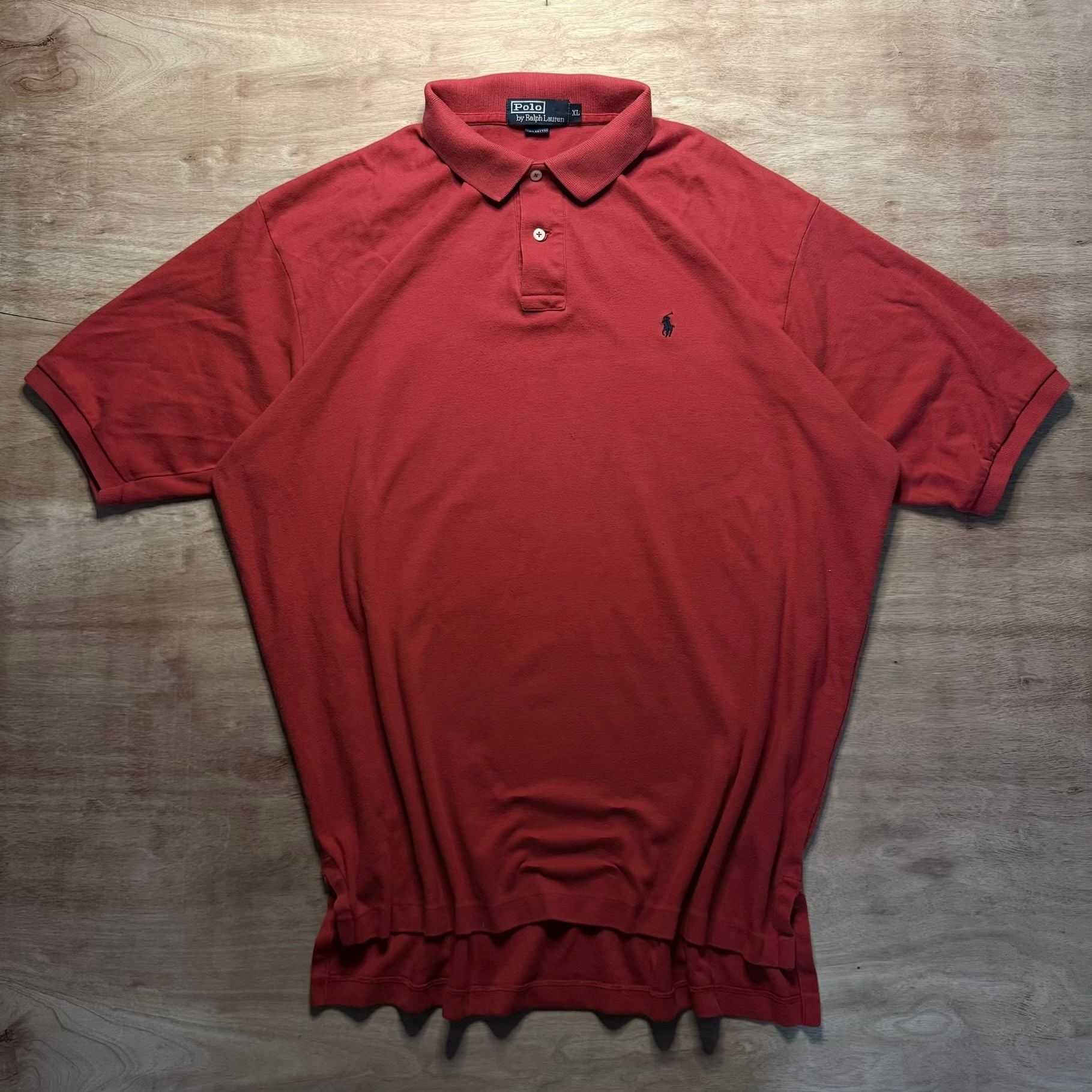 Vintage Polo Ralph Lauren Red Ringer Polo Shirt Men’s XL Oversized Baggy Classic 2